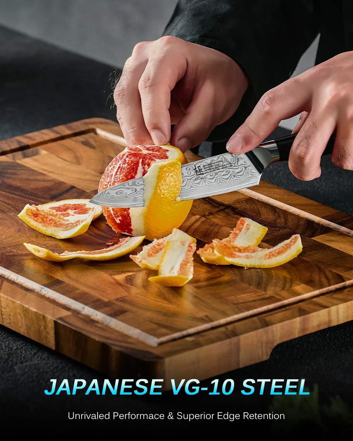 Japanese Utility Knives Damascus Steel | Gin Series