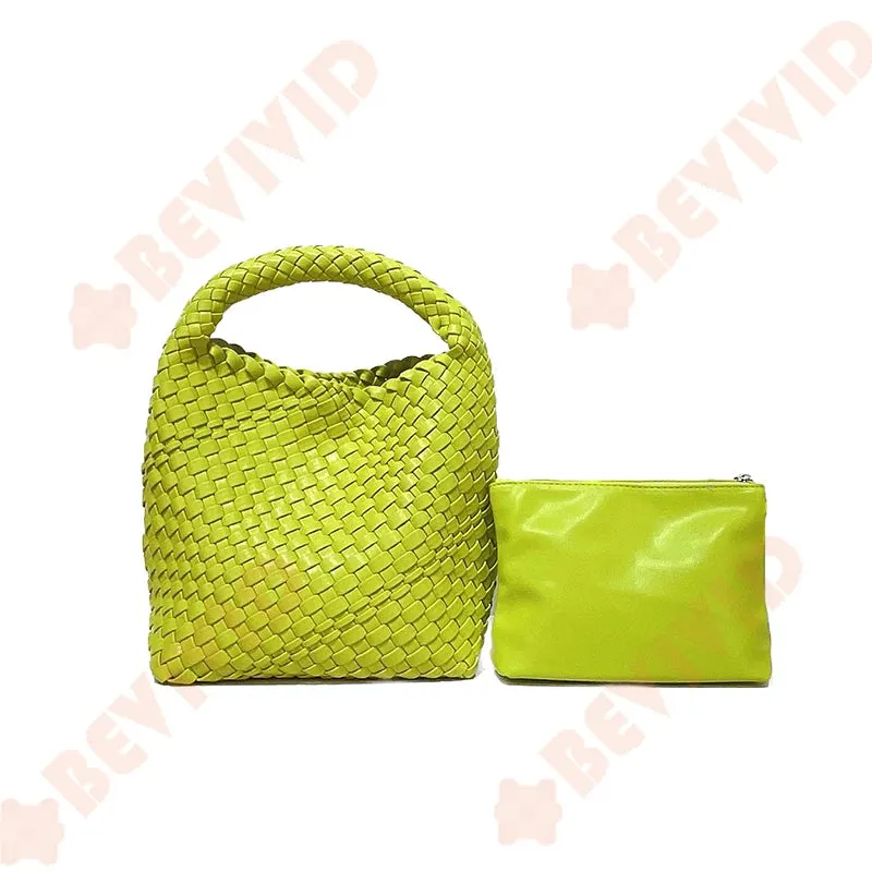 Knitting Handbag For Women Small Size Woven Tote Bag