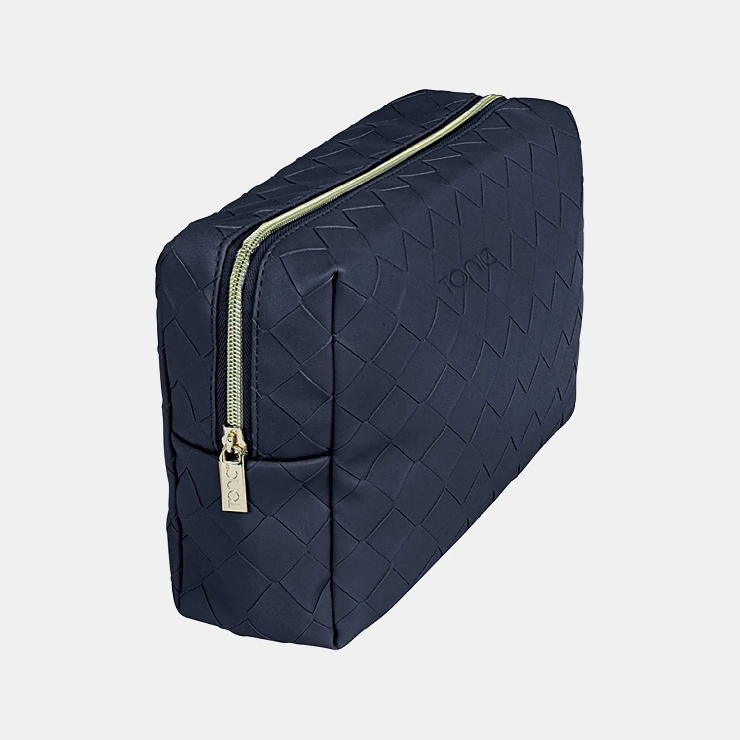 Large Beauty Bag - Woven Navy