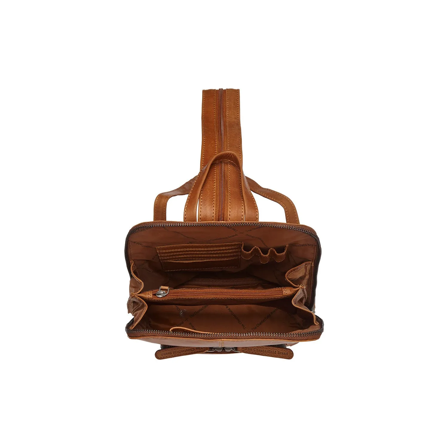 Leather Backpack Cognac Vivian
