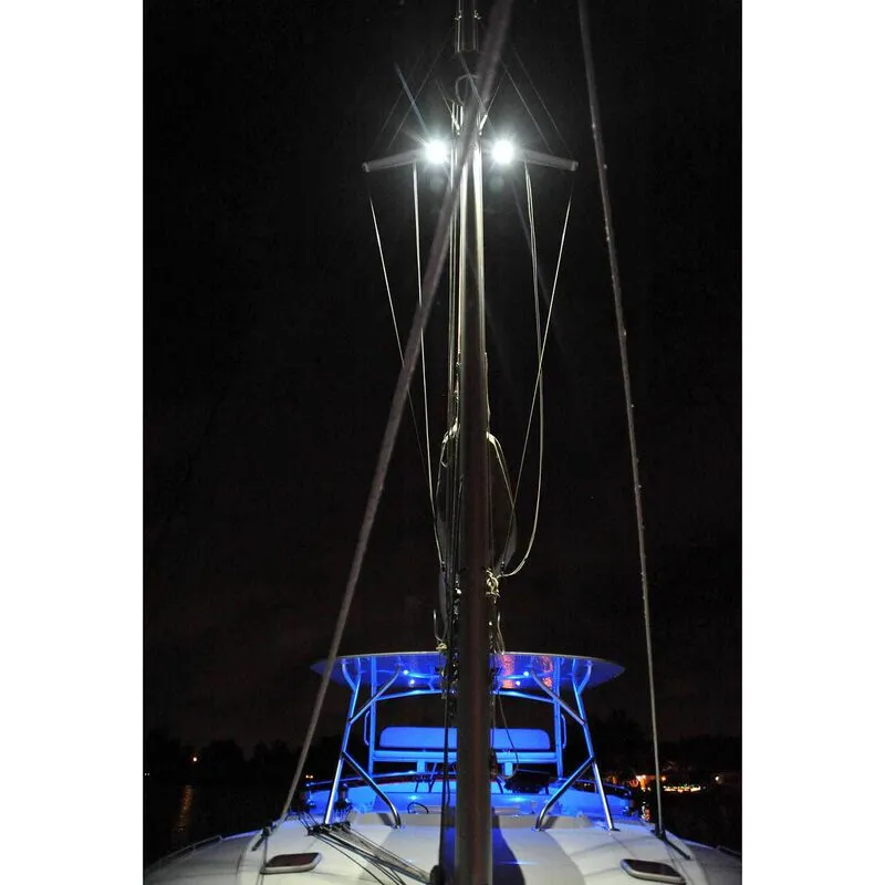 Lumitec Zephyr LED Spreader/Deck Light, Brushed Black Base, White Non-Dimming