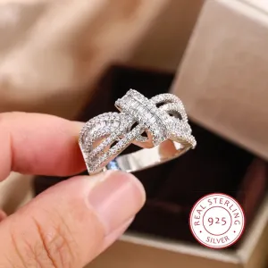 Luxury Fashion Twist Zircon Ring