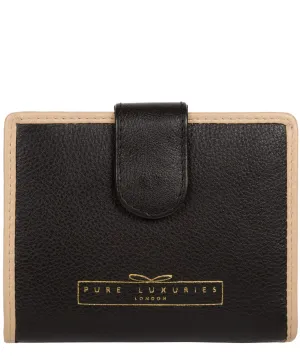 'Maple' Black Champagne Leather RFID Purse
