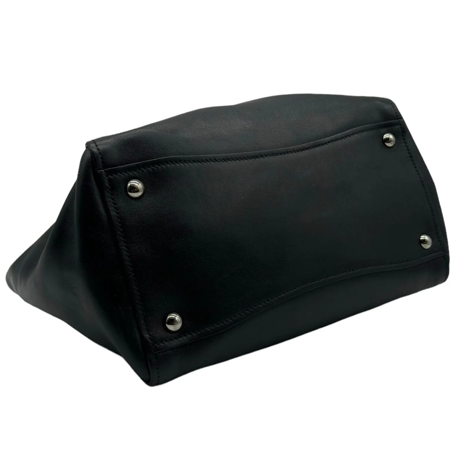 MIU MIU Stud & Crystal Embellished Leather Satchel - Black