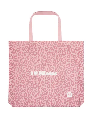 Move Active I Love Pilates Tote Bag - Dusty Pink Cheetah