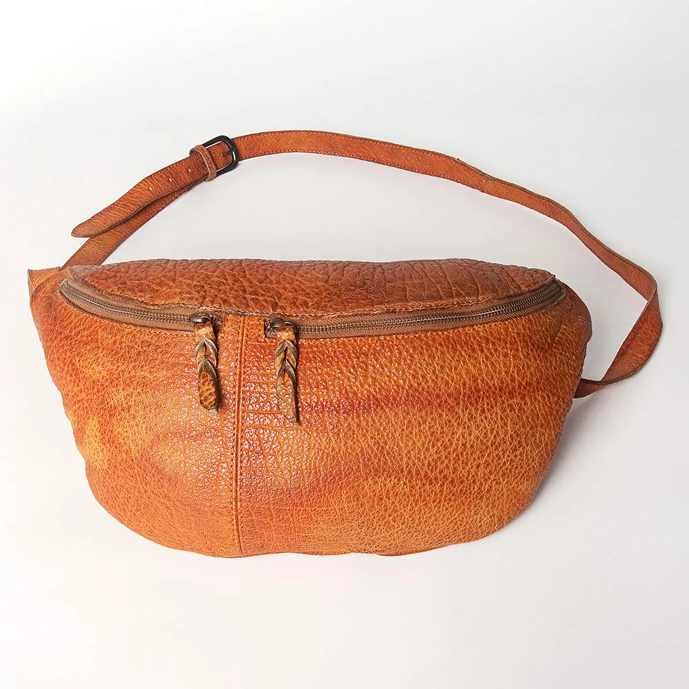 Never Mind Nmbgz122A Fanny Pack Vintage Handmade Genuine Cowhide Leather Women Bag Western Handbag Purse