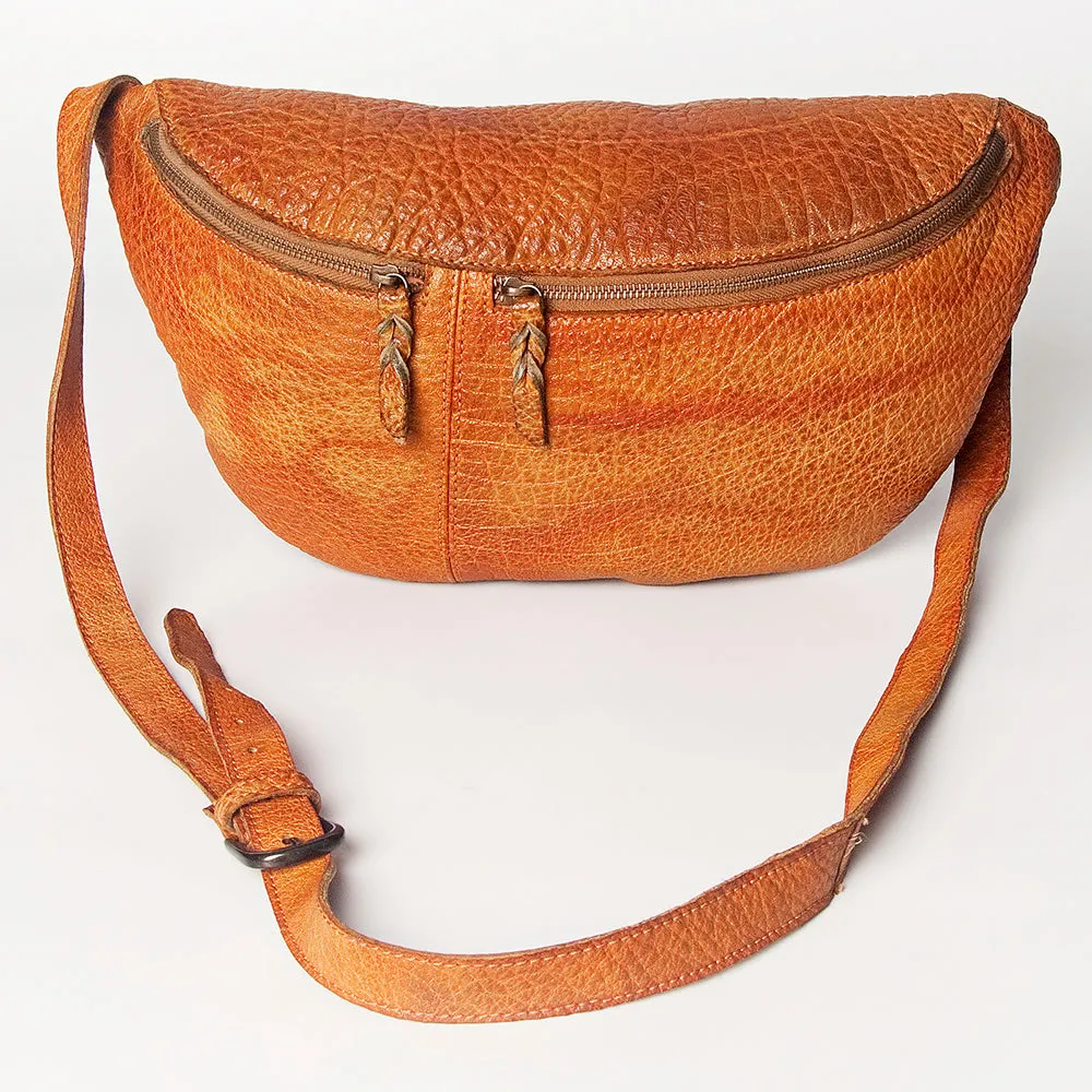 Never Mind Nmbgz122A Fanny Pack Vintage Handmade Genuine Cowhide Leather Women Bag Western Handbag Purse