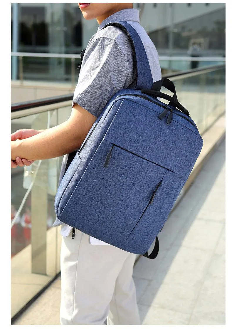 New Dimension Anti-theft Smart Laptop Backpack with USB Port - Blue