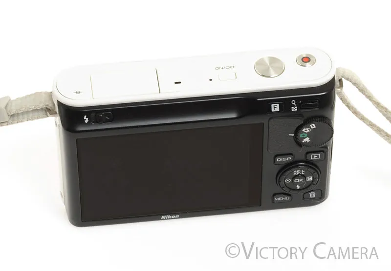 Nikon 1 J1 White Mirrorless 10.1MP Digital Camera Body -Clean-