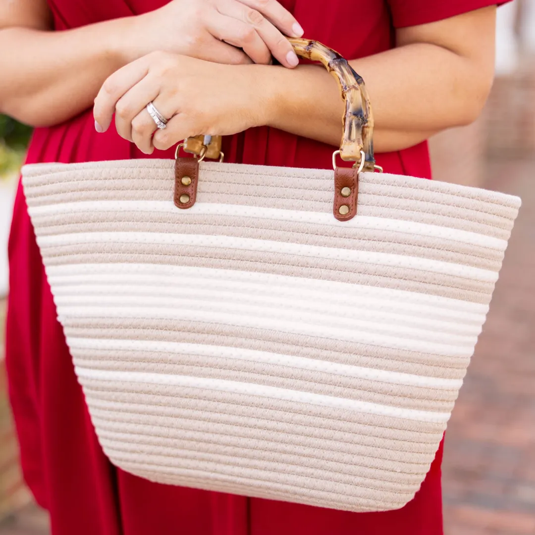 On Sandy Time Purse, Beige/White