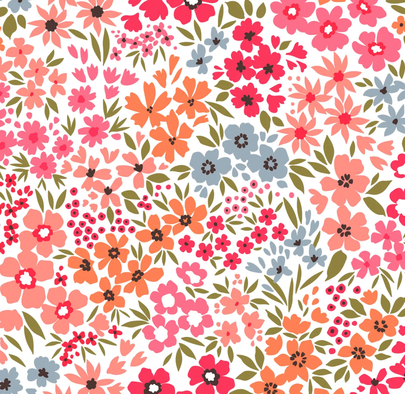 Pink Vibrant Floral Cocktail Napkin