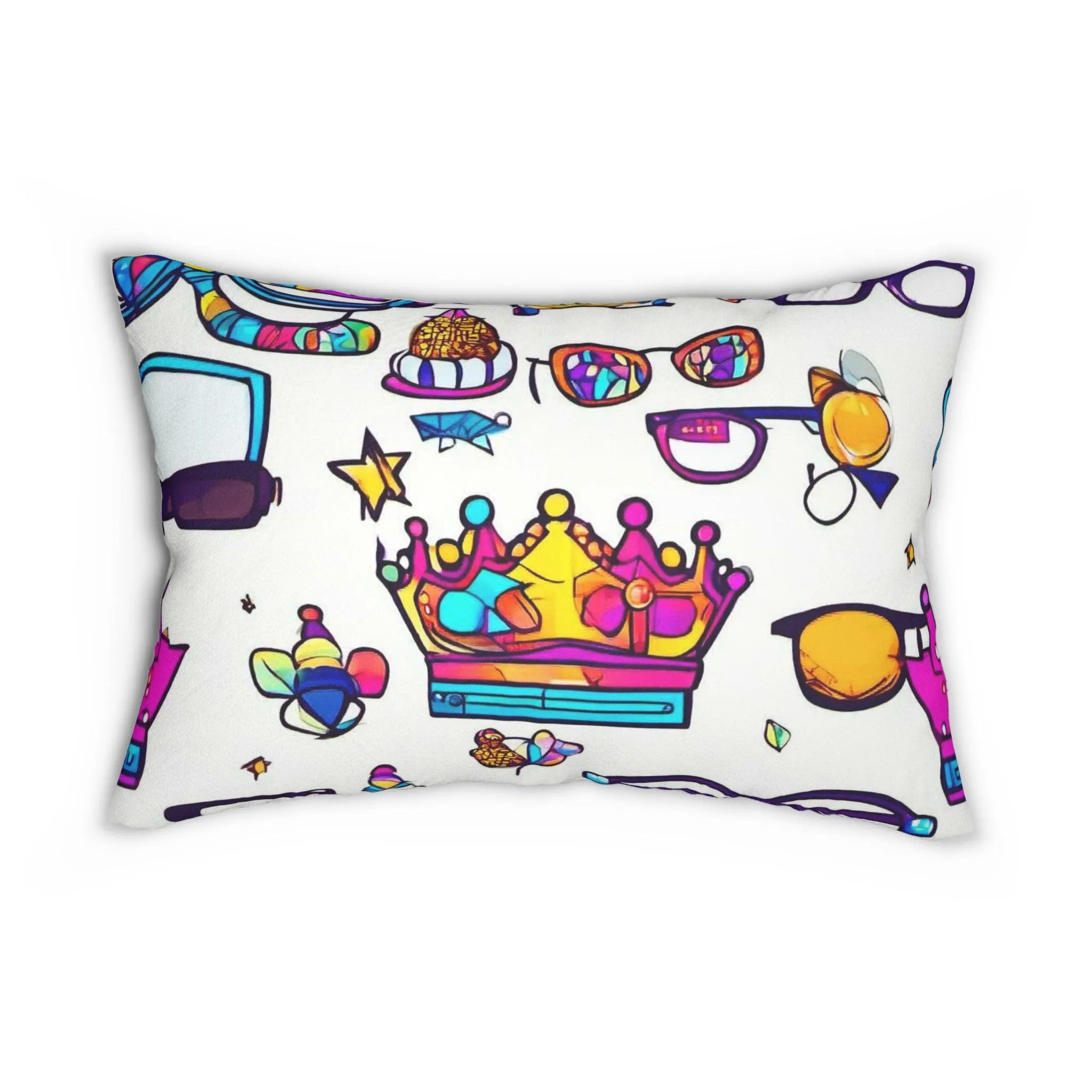 "Nerd Chic" Spun Polyester Lumbar Pillow