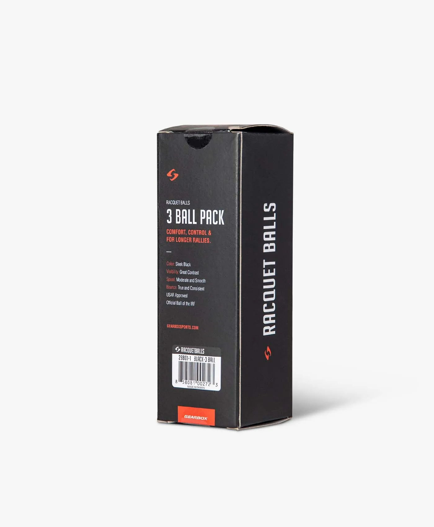Racquetball 3 Ball Pack - Sleek Black