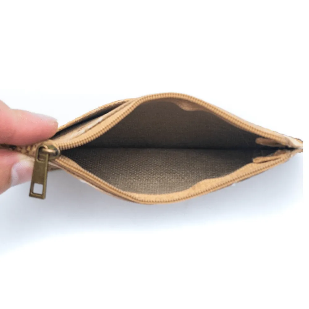 Red & Navy Cork Skinny Coin Purse
