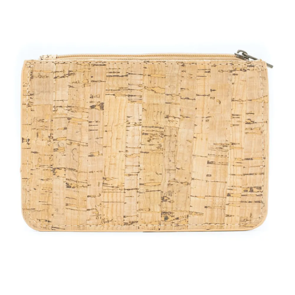 Red & Navy Cork Skinny Coin Purse