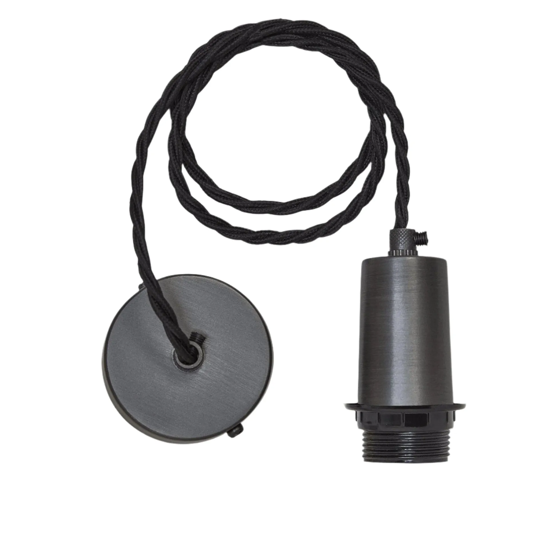 Sleek Dome Pendant - 8 Inch - Pewter & Copper