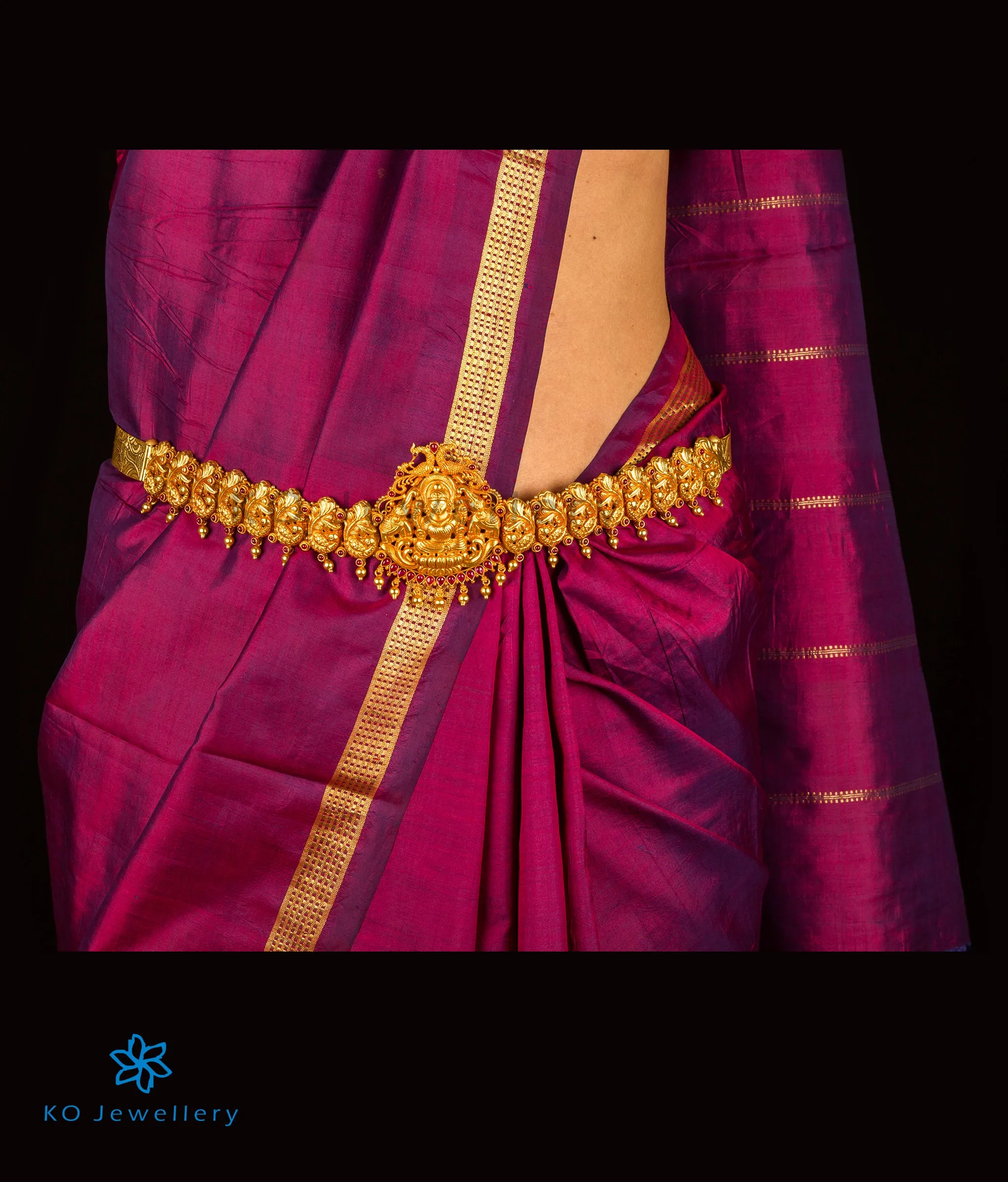 The Avantika Silver Lakshmi Oddiyanam Waist belt