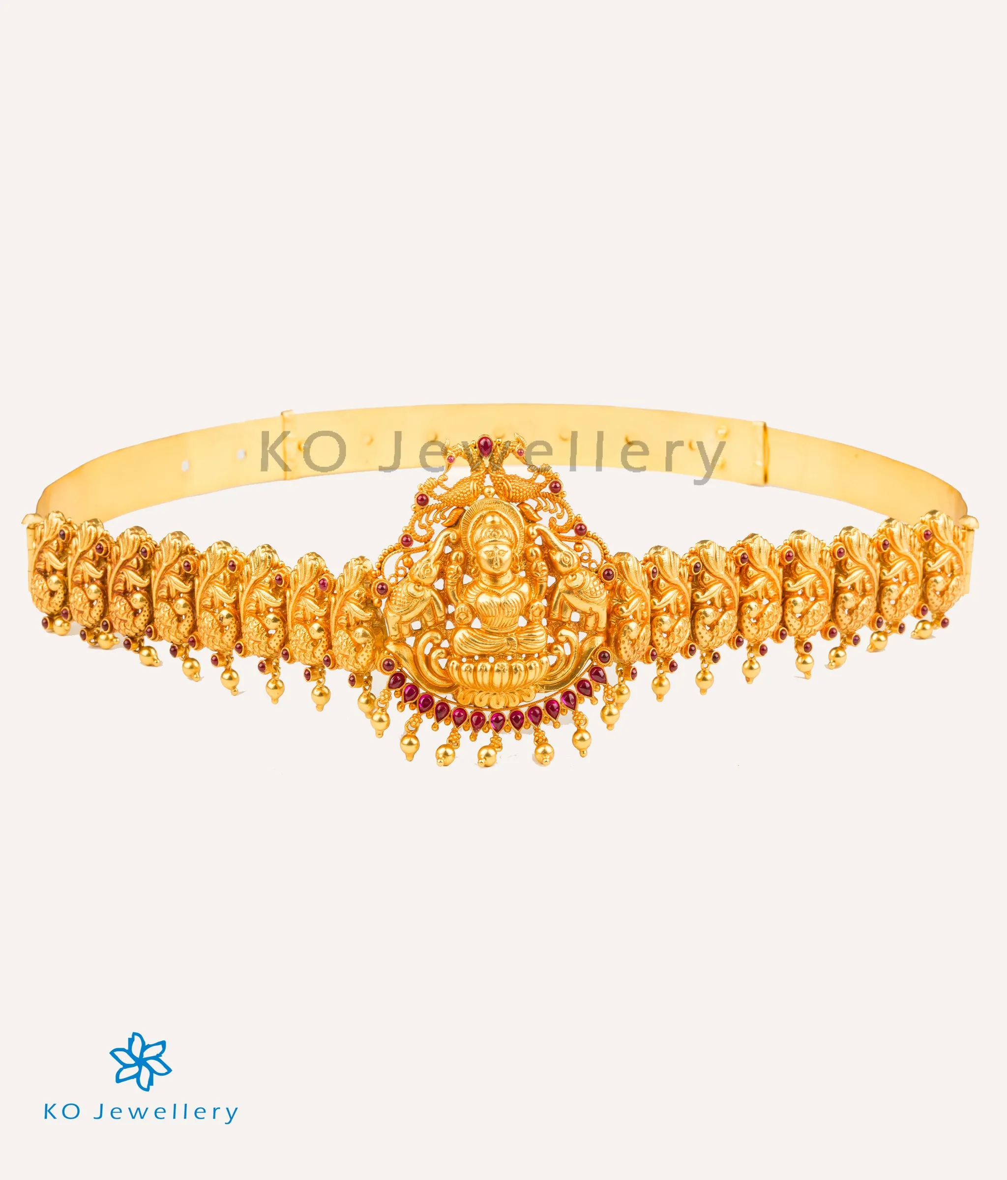 The Avantika Silver Lakshmi Oddiyanam Waist belt