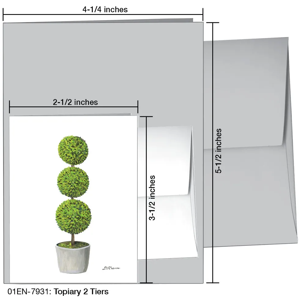 Topiary 2 Tiers, Greeting Card (7931)