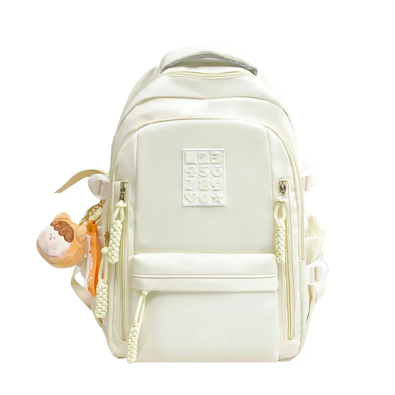 UAKISS  - Nylon Solid Bags for Women 2024New Backpacks Anti-Theft Back Zipper Fashion Backpack Casual Travel Single Shoulder Bags