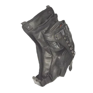 VA560 Black Carry Leather Thigh Bag with Waist Belt