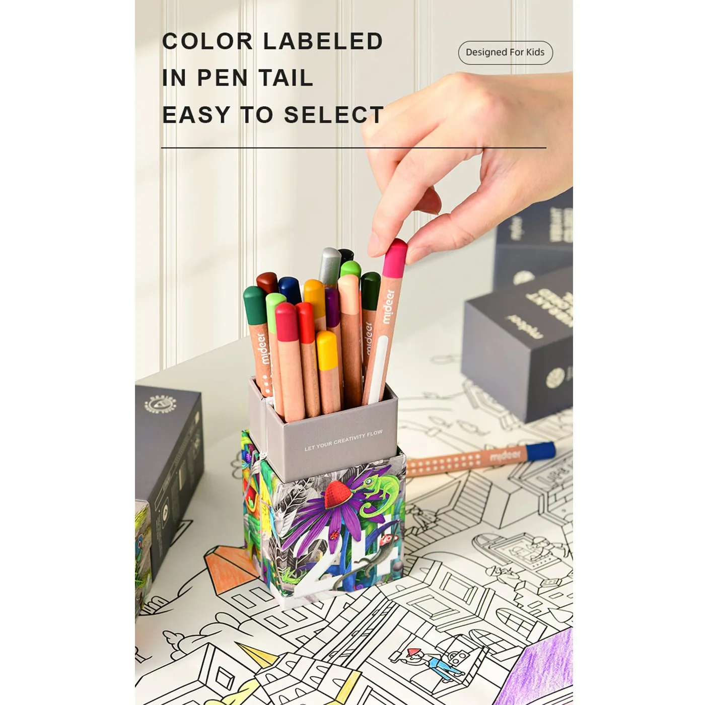 Vibrant Colored Pencil 48 Colors