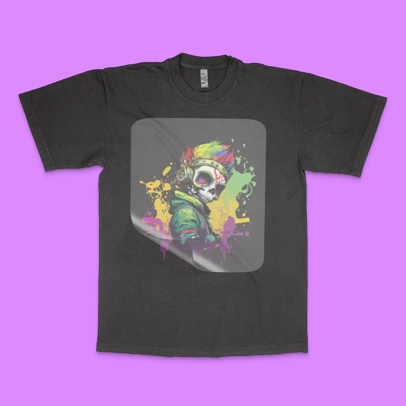 Vibrant Graffiti Skullboy Print