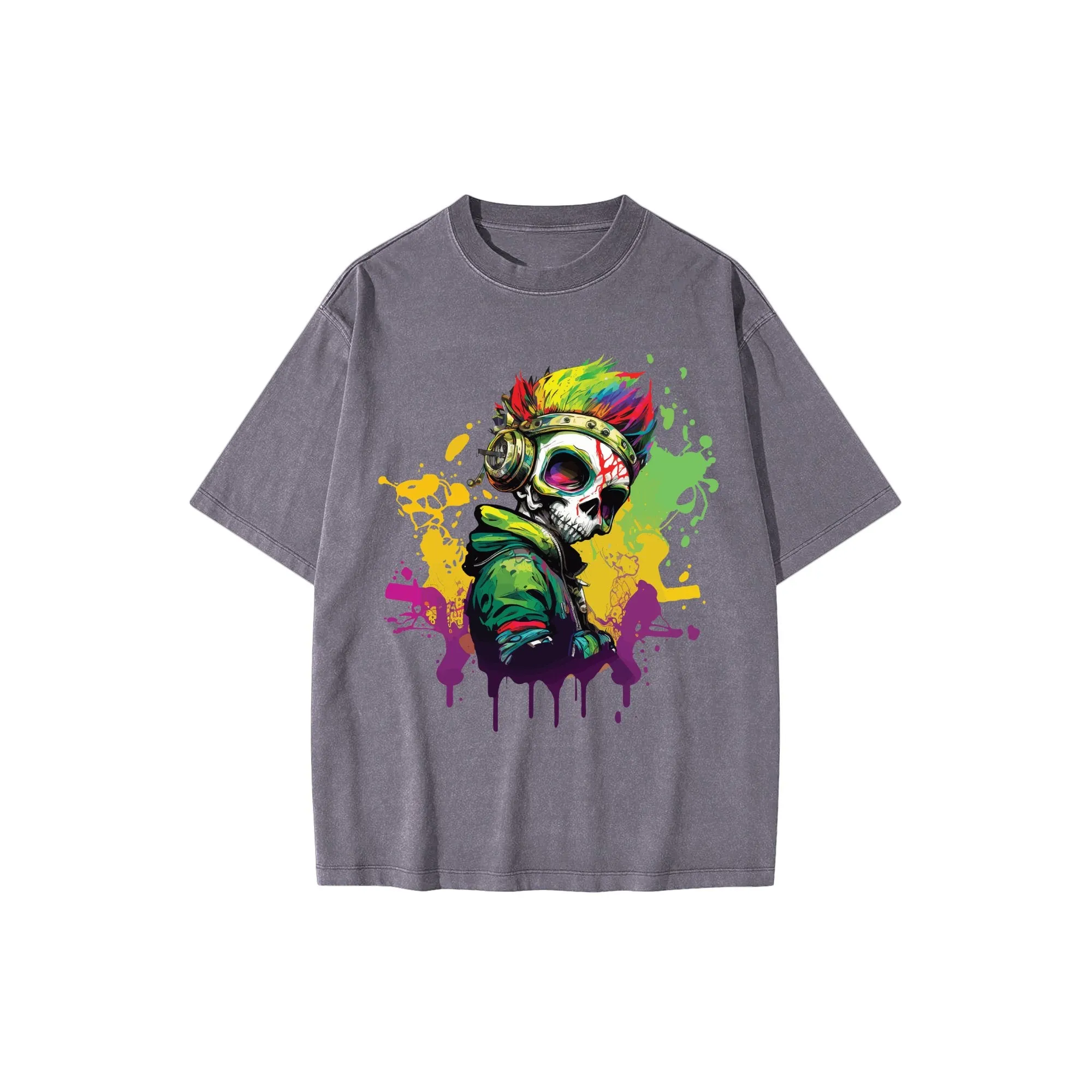 Vibrant Graffiti Skullboy Print