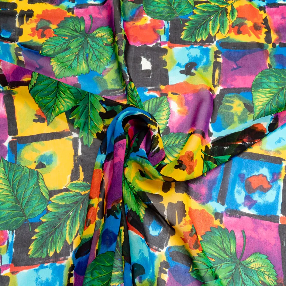 Vibrant Multi Patterned Silk Georgette