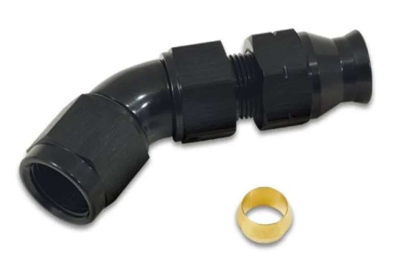Vibrant Performance 45 Degree 8 AN Female to 1/2 in Tube End - Black