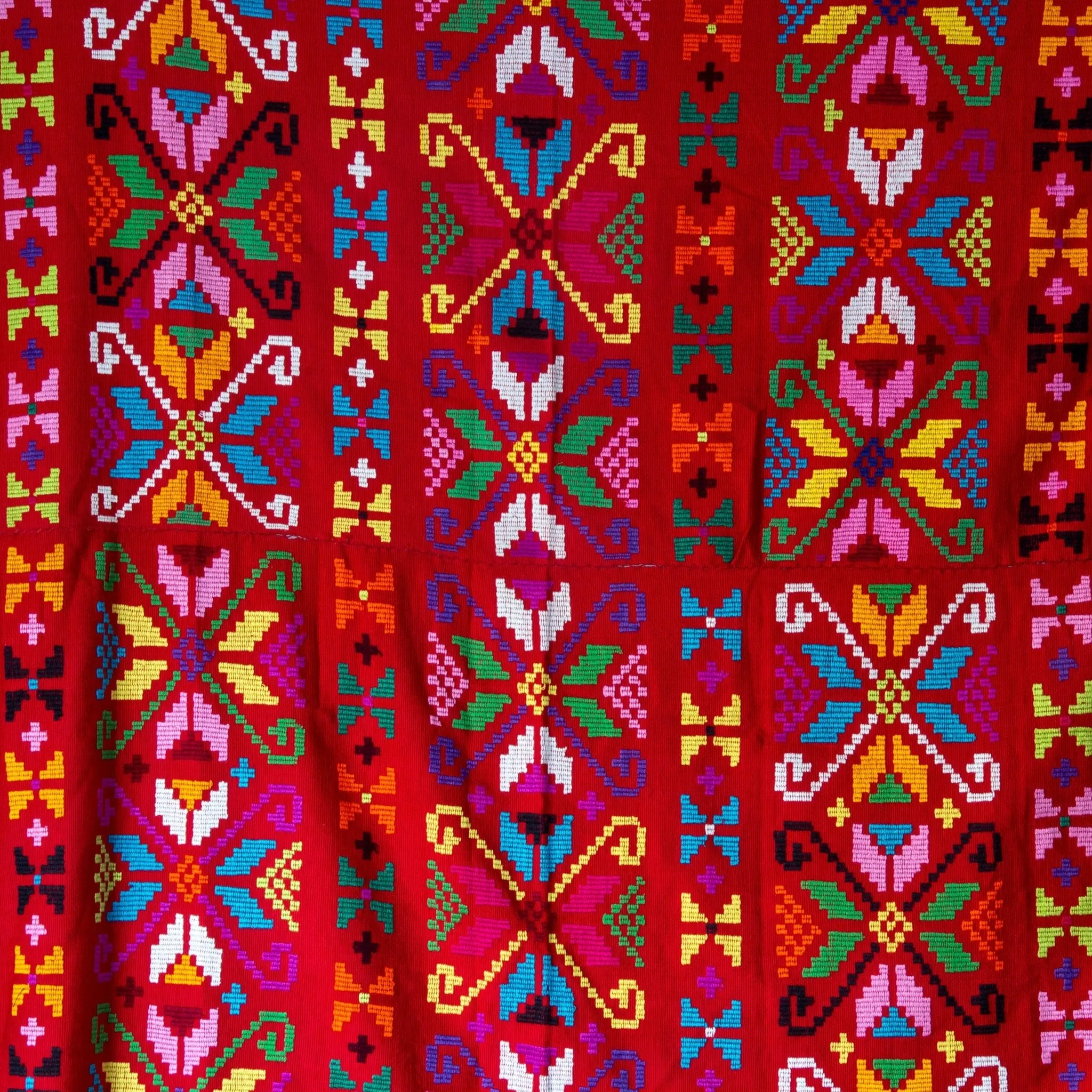 Vibrant Red Timor Textile
