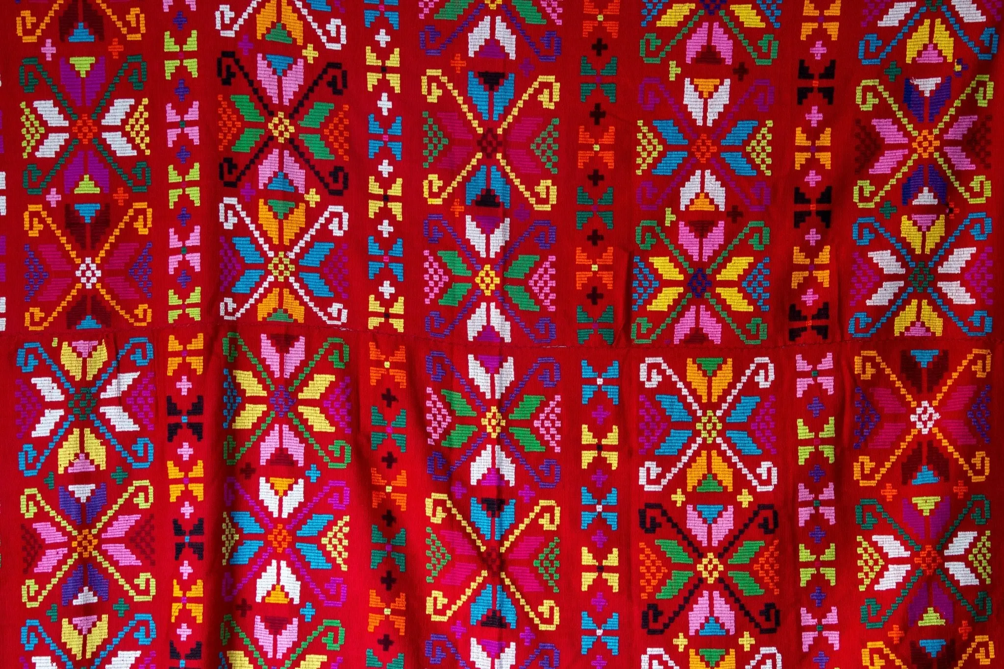 Vibrant Red Timor Textile