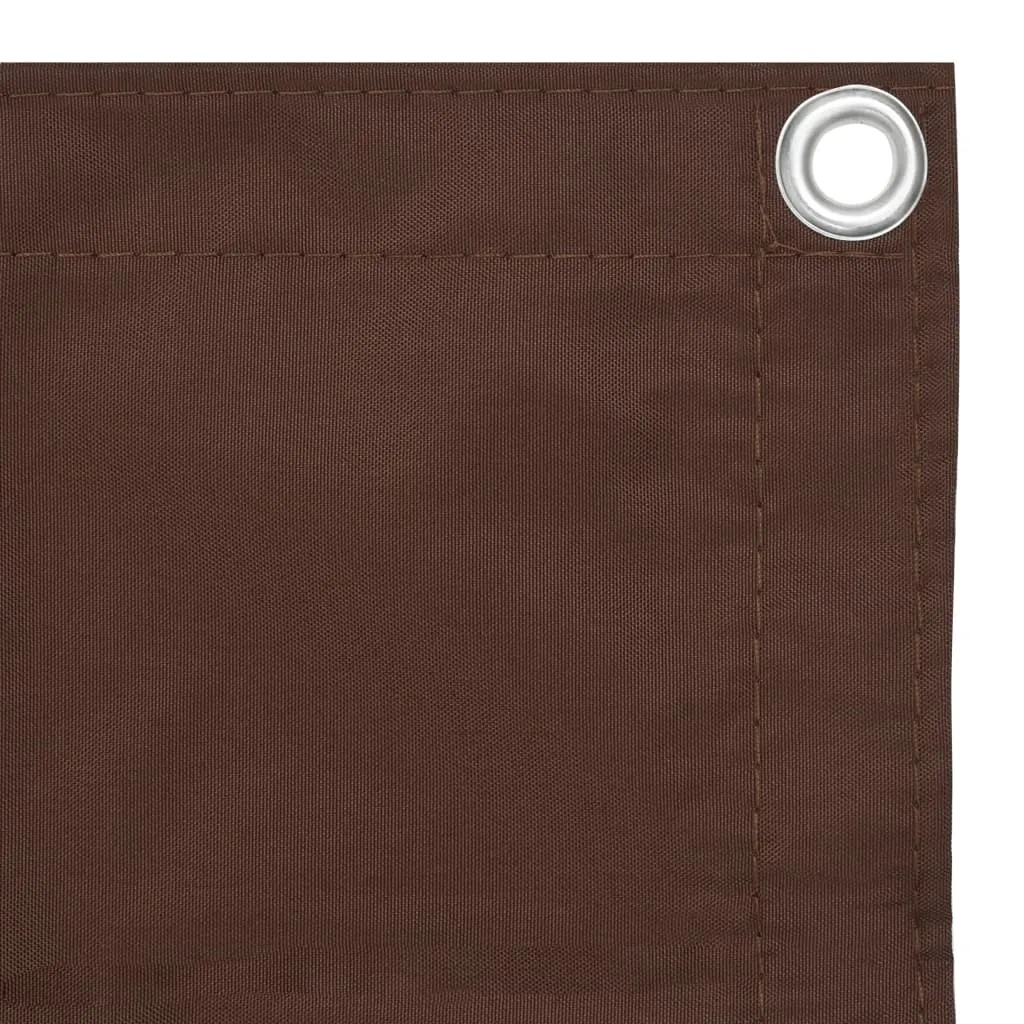 vidaXL Balcony Screen Brown 90x400 cm Oxford Fabric