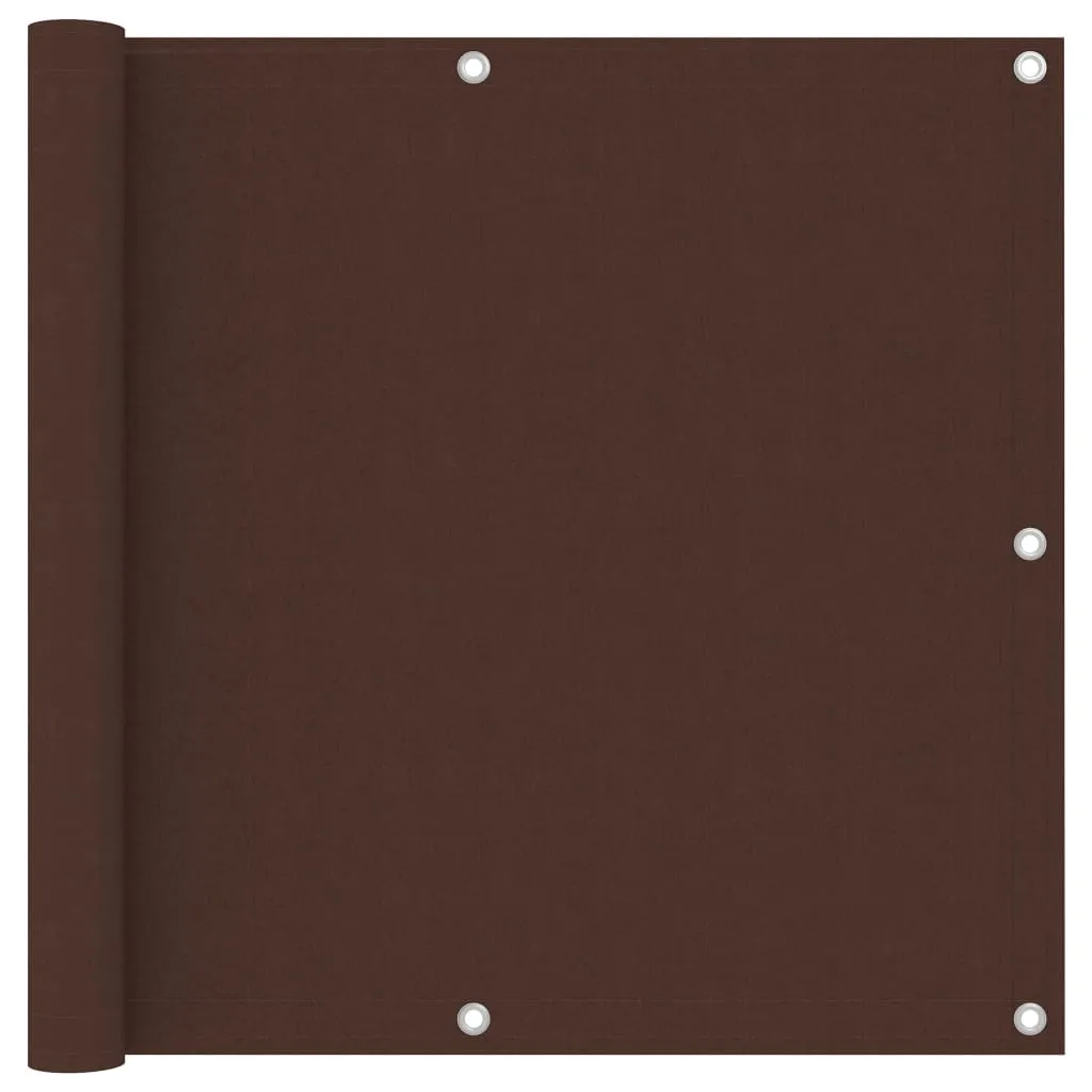 vidaXL Balcony Screen Brown 90x400 cm Oxford Fabric