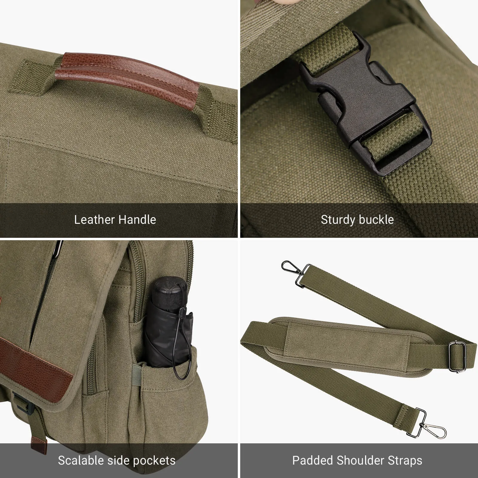 Vintage Canvas Messenger Bag For Men