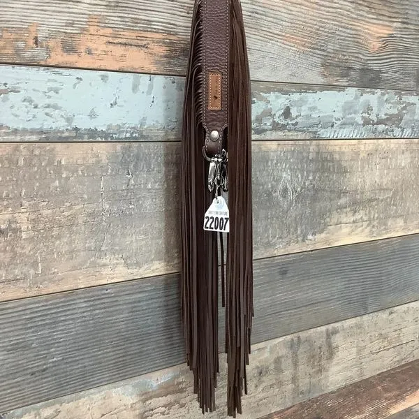 Western Mini Leather Fringe Strap 48" #22007
