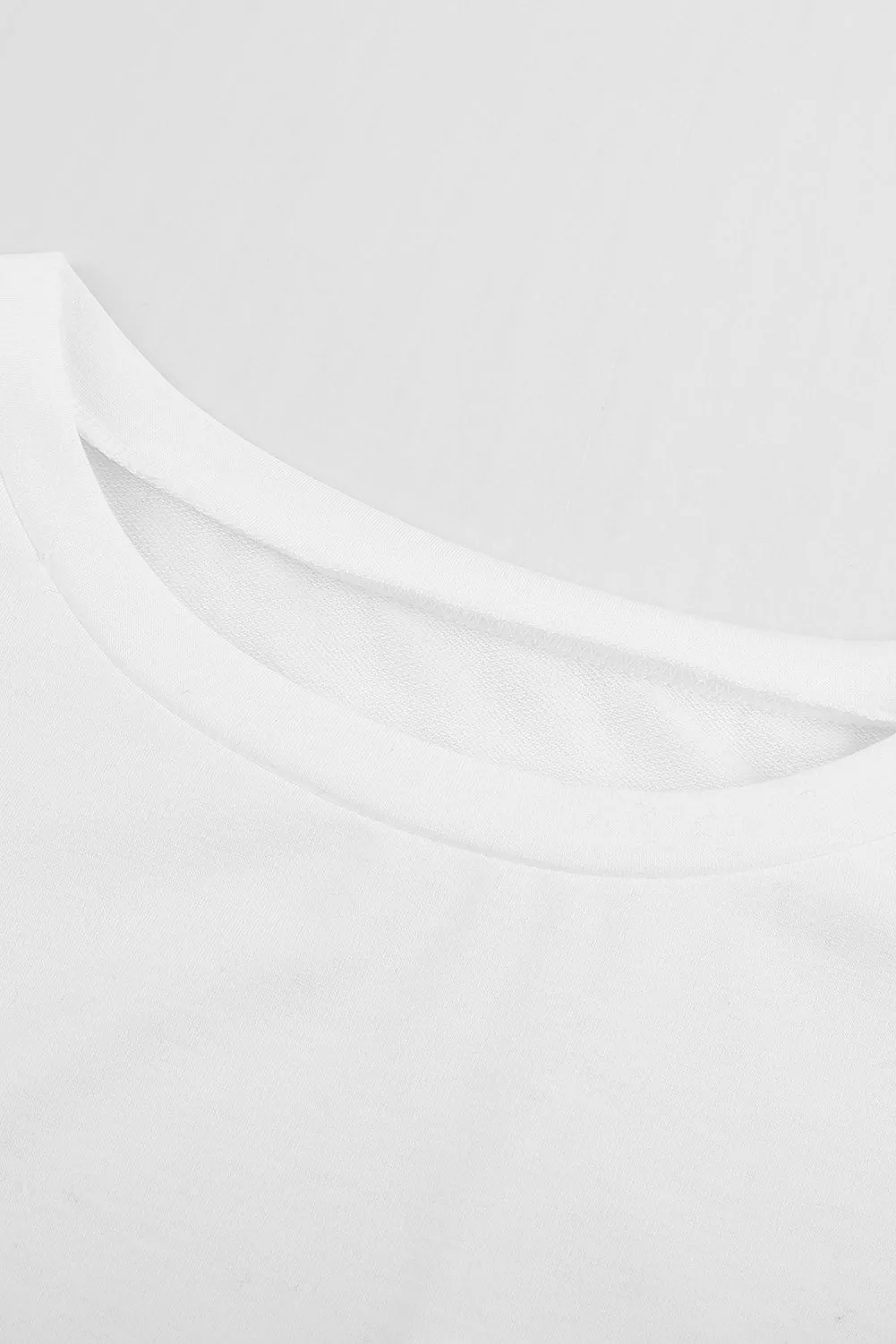 White Pocketed Tee with Side Slits