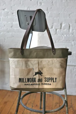 WWII era Canvas & Work Apron Tote Bag