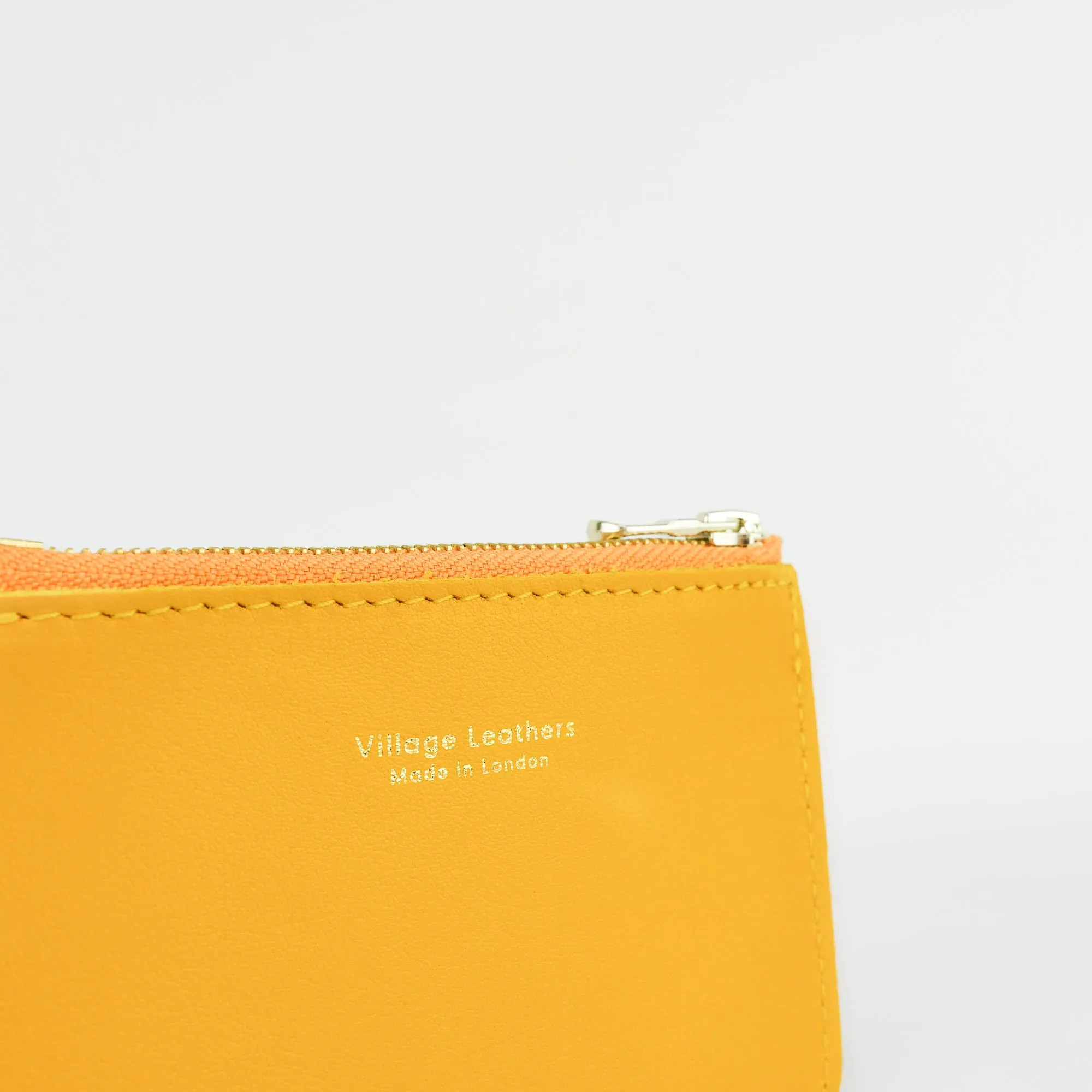 Yellow Leather Zip Purse - Roam